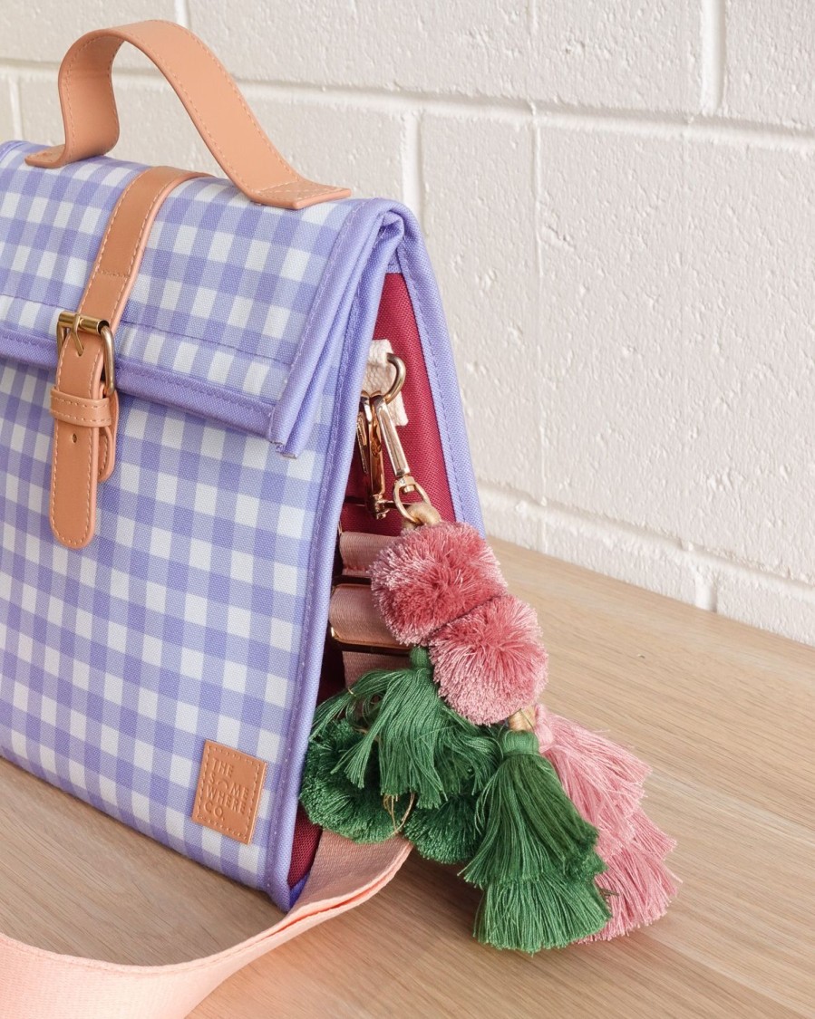 Bags + Accessories The Somewhere Co Pom Poms | Large Pom Pom Pink & Green