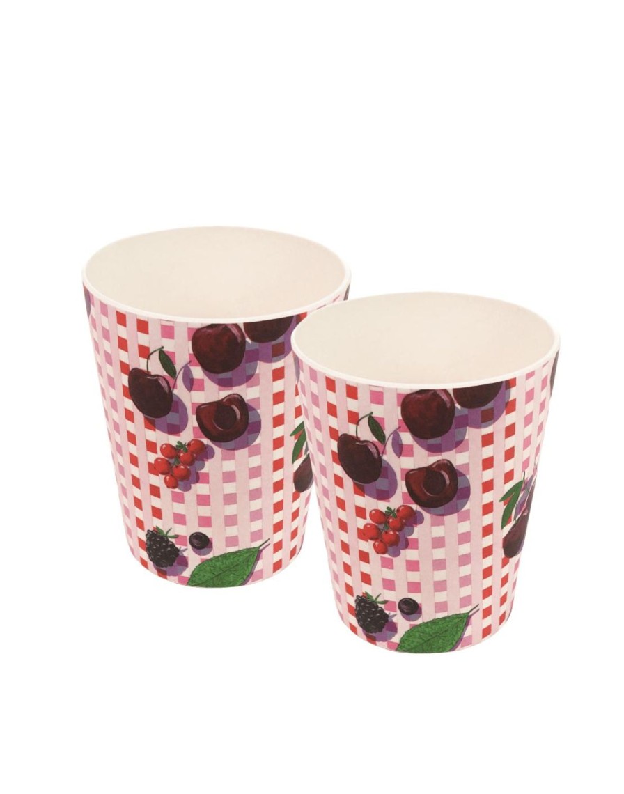 Lunch The Somewhere Co Reusable Cups | Sundae Cherries Bamboo Melamine Tumblers