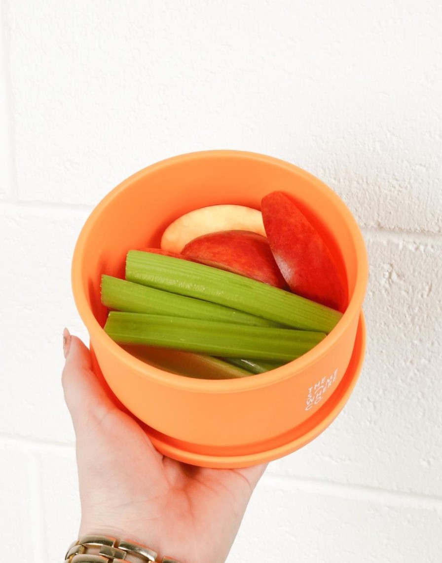 Lunch The Somewhere Co Silicone Lunch Boxes | Apricot Round Silicone Lunch Box