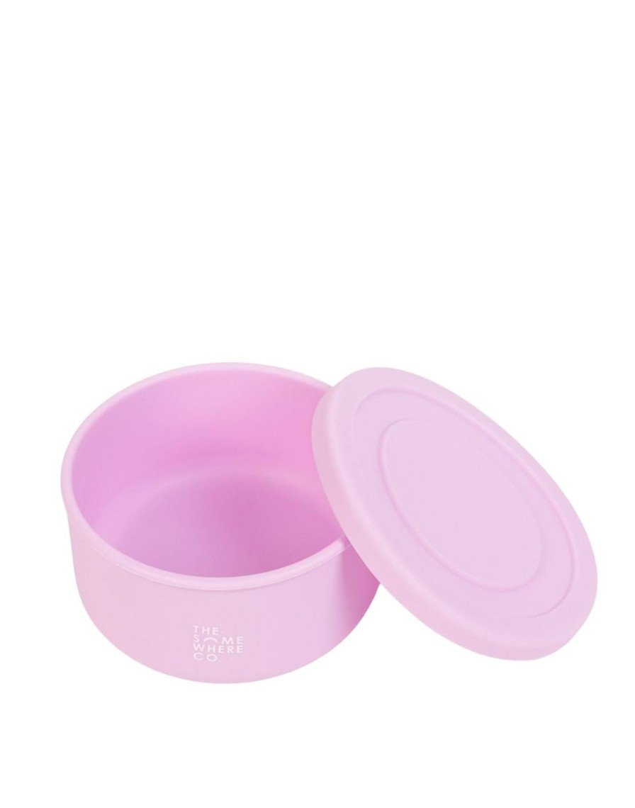 Lunch The Somewhere Co Silicone Lunch Boxes | Lilac Round Silicone Lunch Box