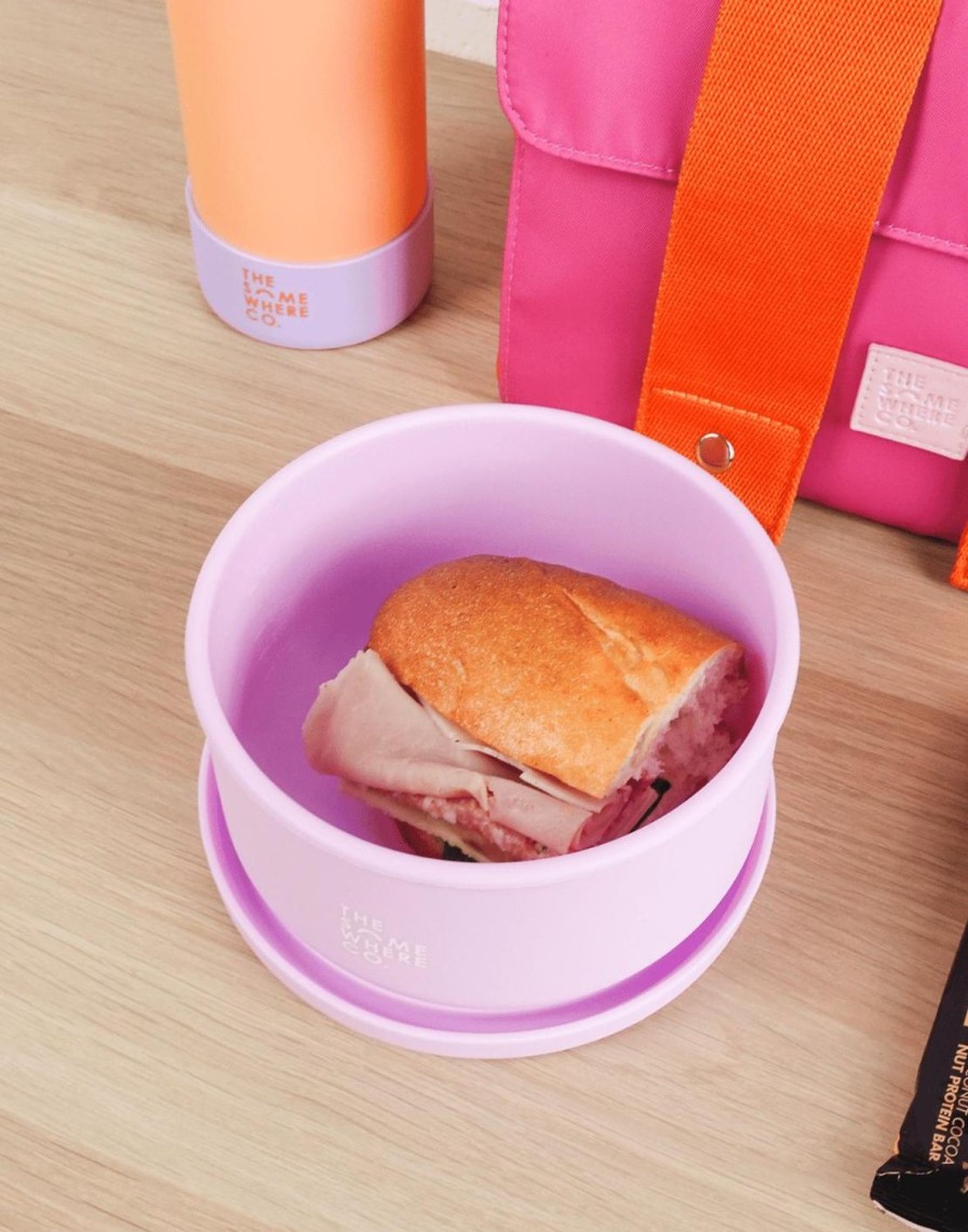 Lunch The Somewhere Co Silicone Lunch Boxes | Lilac Round Silicone Lunch Box