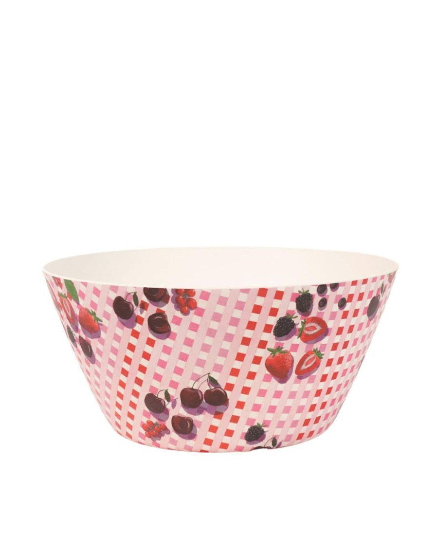 Picnic The Somewhere Co Bamboo Melamine Servingware | Sundae Cherries Bamboo Melamine Large Bowl