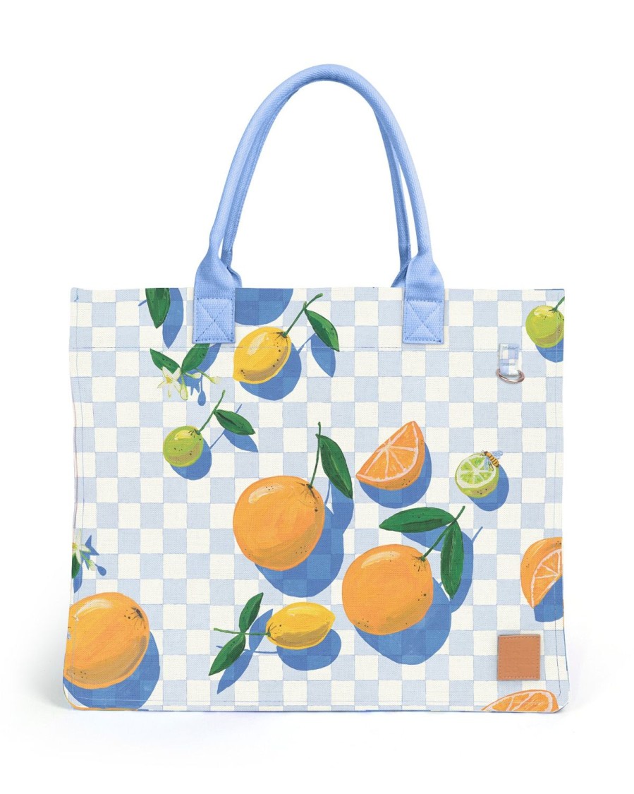 Bags + Accessories The Somewhere Co Ultimate Tote Bags | Sorrento Citrus Ultimate Tote Bag