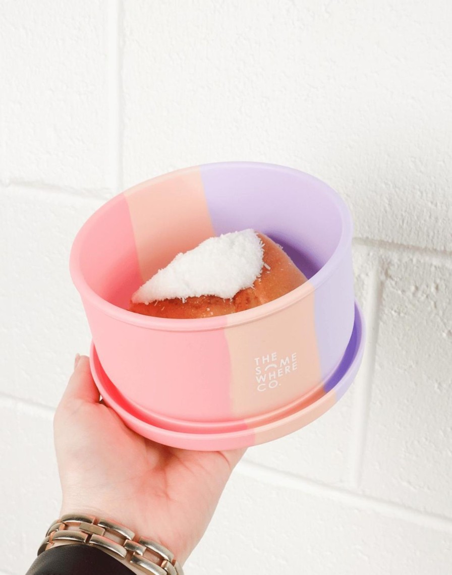 Lunch The Somewhere Co Silicone Lunch Boxes | Cotton Candy Round Silicone Lunch Box