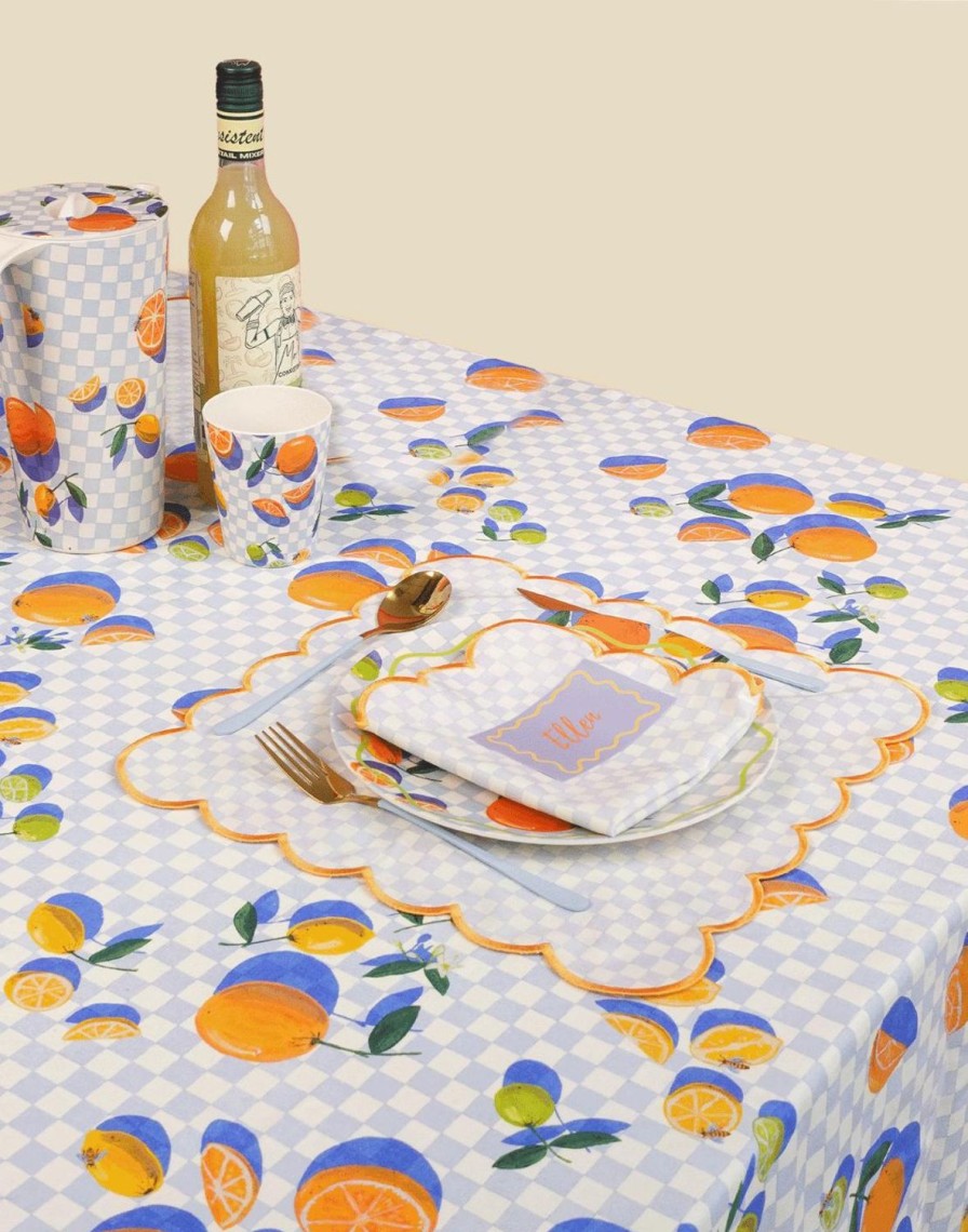 Entertaining The Somewhere Co | Sorrento Citrus Tablecloth