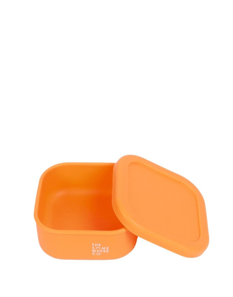 Lunch The Somewhere Co Silicone Lunch Boxes | Apricot Square Silicone Lunch Box