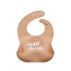 Mini The Somewhere Co Silicone Bibs | Silicone Baby Bib - Sweet Cheeks (Caramel)