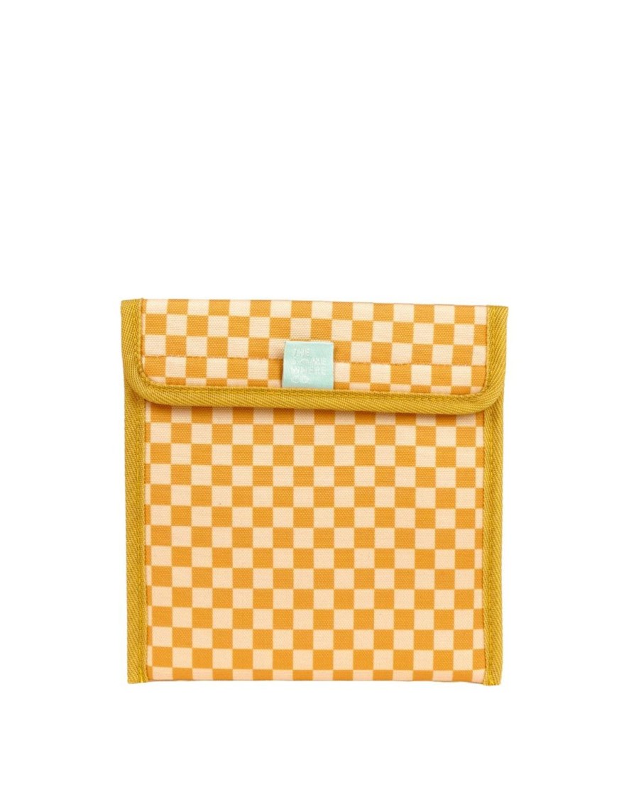 Lunch The Somewhere Co Snack Bag | Mustard Check Snack Bag