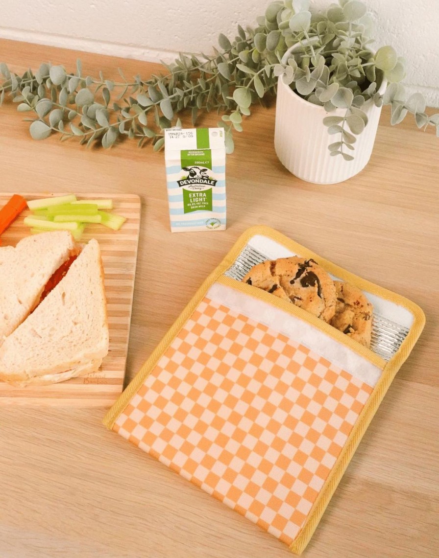 Lunch The Somewhere Co Snack Bag | Mustard Check Snack Bag