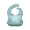 Mini The Somewhere Co Silicone Bibs | Silicone Baby Bib - Extra Salty Today (Sage)