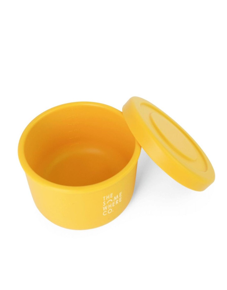 Lunch The Somewhere Co Silicone Lunch Boxes | Mustard Silicone Snack Box