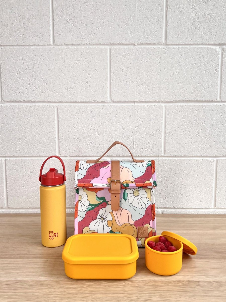 Lunch The Somewhere Co Silicone Lunch Boxes | Mustard Silicone Bento Lunch Box