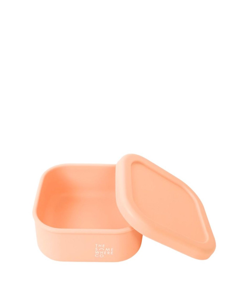 Lunch The Somewhere Co Silicone Lunch Boxes | Blush Square Silicone Lunch Box