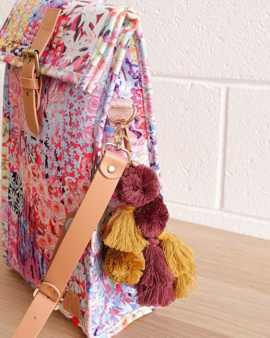 Bags + Accessories The Somewhere Co Pom Poms | Large Pom Pom Mustard & Plum