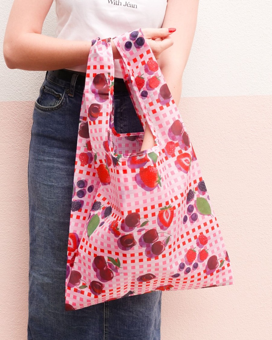 Bags + Accessories The Somewhere Co Reusable Shopping Bags | Sundae Cherries Reusable Shopping Bag