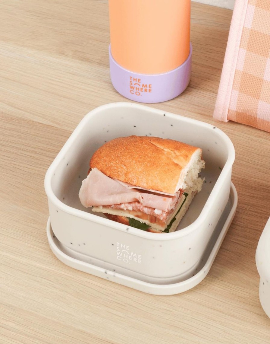 Lunch The Somewhere Co Silicone Lunch Boxes | Speckled Square Silicone Lunch Box