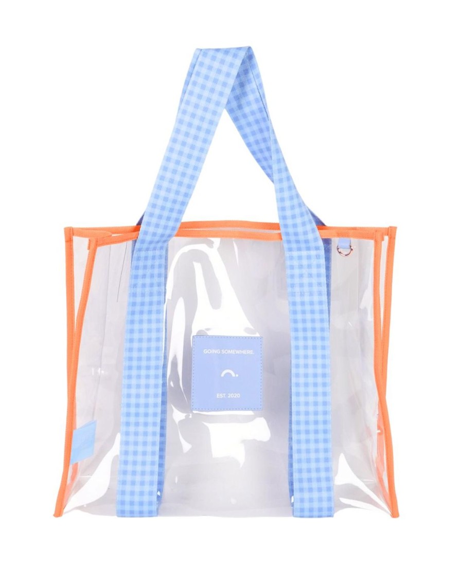 Bags + Accessories The Somewhere Co Cheeky Tote | Blue & Orange Cheeky Tote Bag