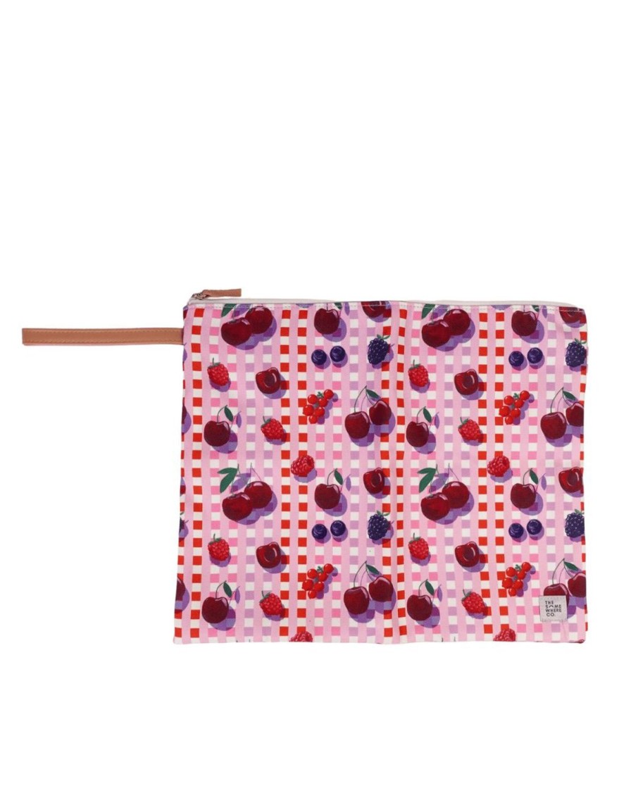 Bags + Accessories The Somewhere Co Wet Bags | Sundae Cherries Large Wet Bag