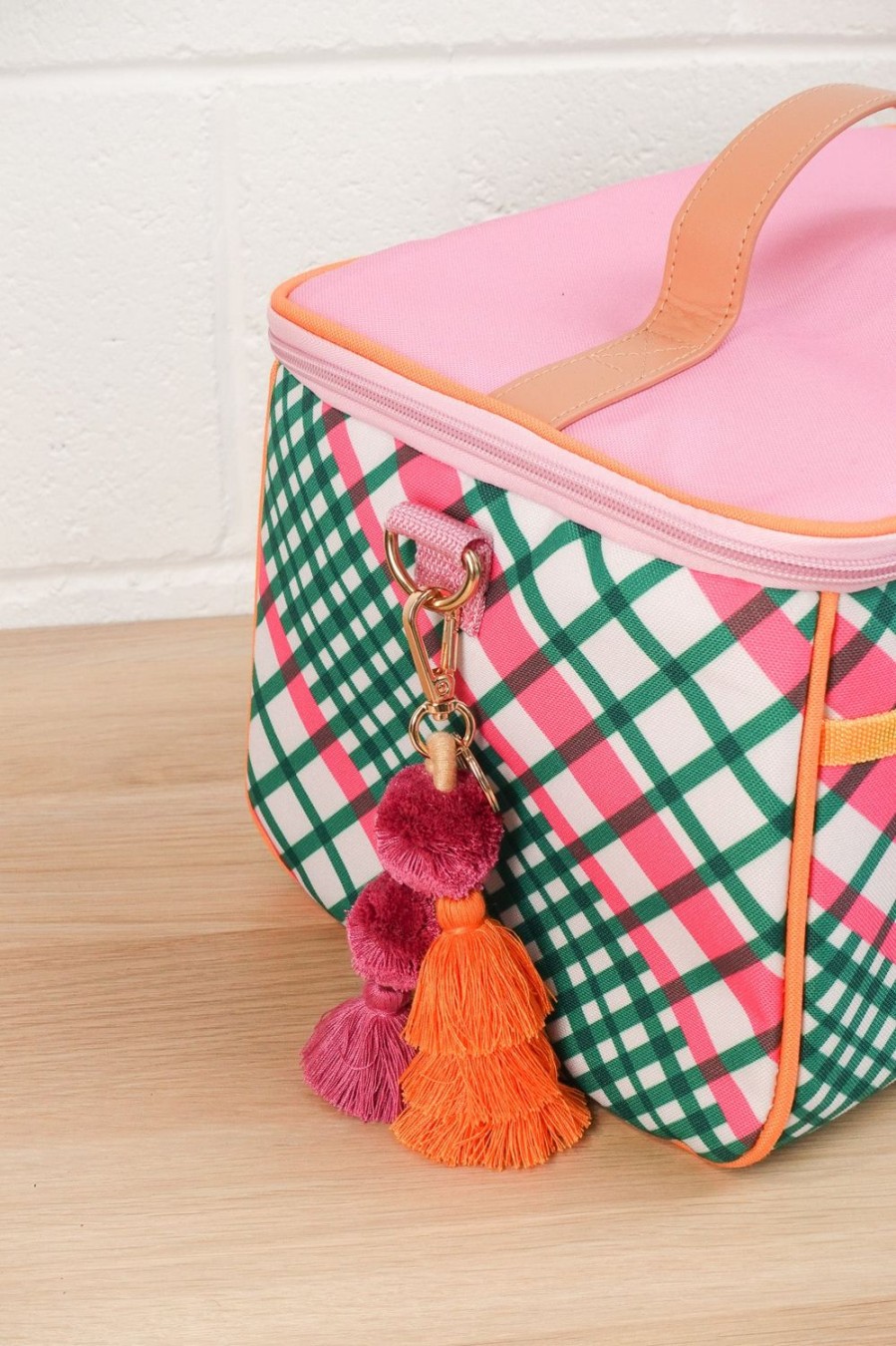 Bags + Accessories The Somewhere Co Pom Poms | Pom Pom Pink & Orange