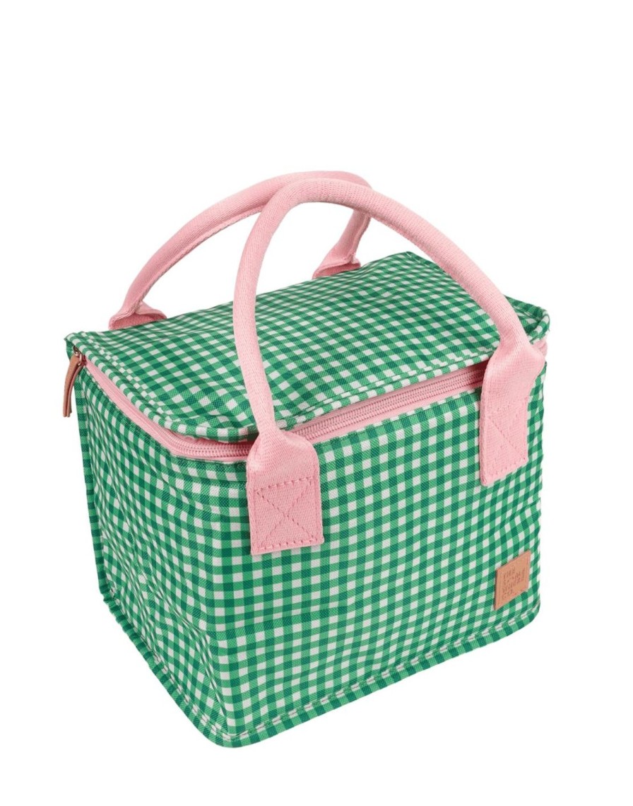 Lunch The Somewhere Co Lunch Bags | Green Gingham Lunch Bag