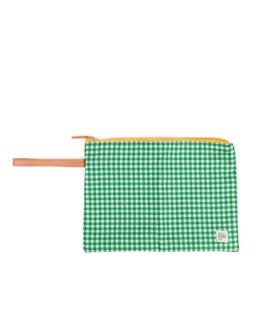 Bags + Accessories The Somewhere Co Wet Bags | Green Gingham Wet Bag