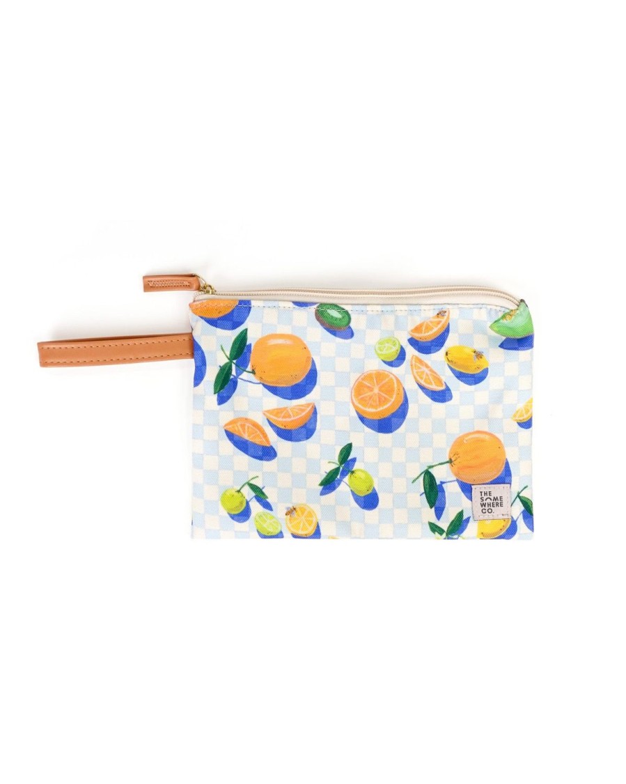 Bags + Accessories The Somewhere Co Essentials Pouch | Sorrento Citrus Essentials Pouch