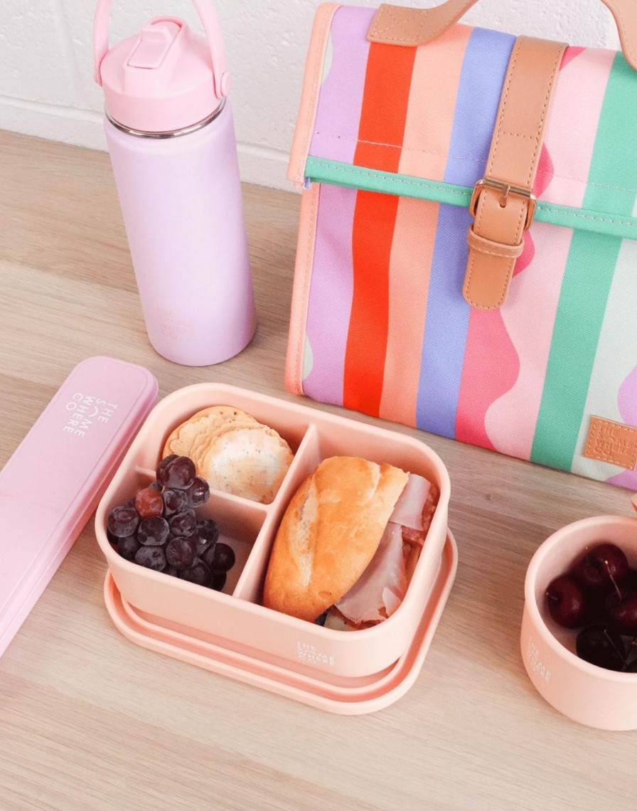 Lunch The Somewhere Co Silicone Lunch Boxes | Blush Silicone Bento Lunch Box