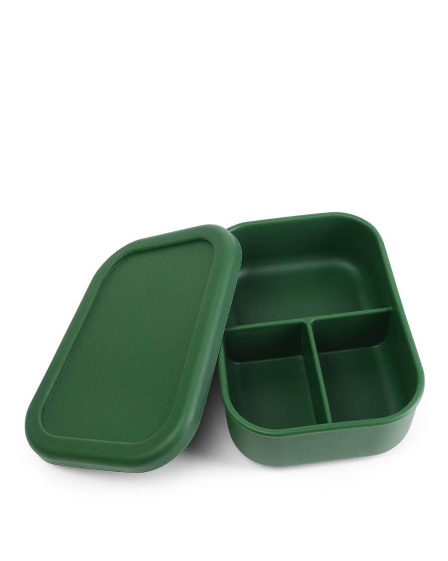 Lunch The Somewhere Co Silicone Lunch Boxes | Forest Green Silicone Bento Lunch Box