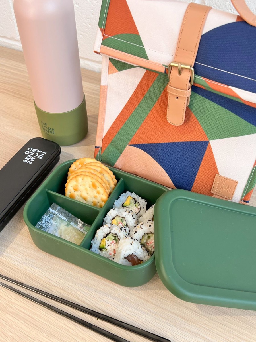 Lunch The Somewhere Co Silicone Lunch Boxes | Forest Green Silicone Bento Lunch Box