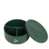 Lunch The Somewhere Co Silicone Lunch Boxes | Forest Green Round Silicone Bento Lunch Box