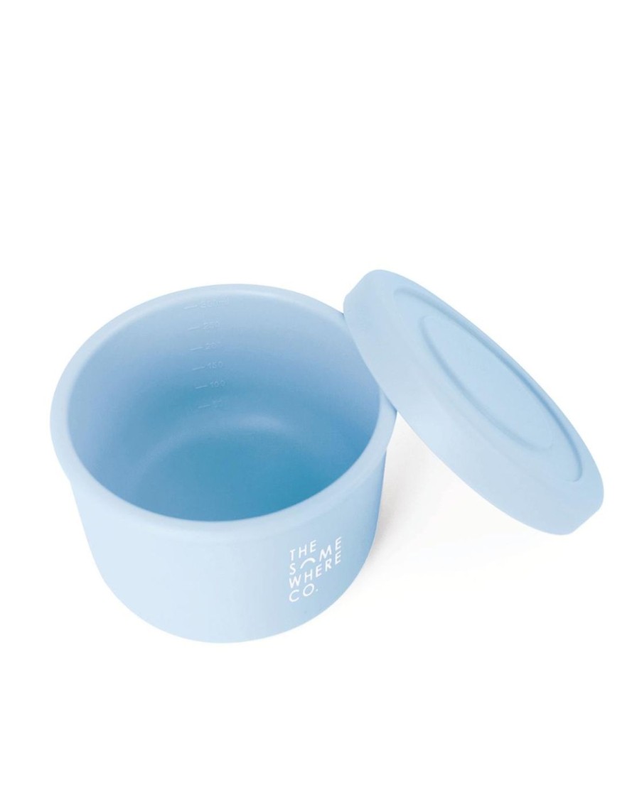 Lunch The Somewhere Co Silicone Lunch Boxes | Powder Blue Silicone Snack Box