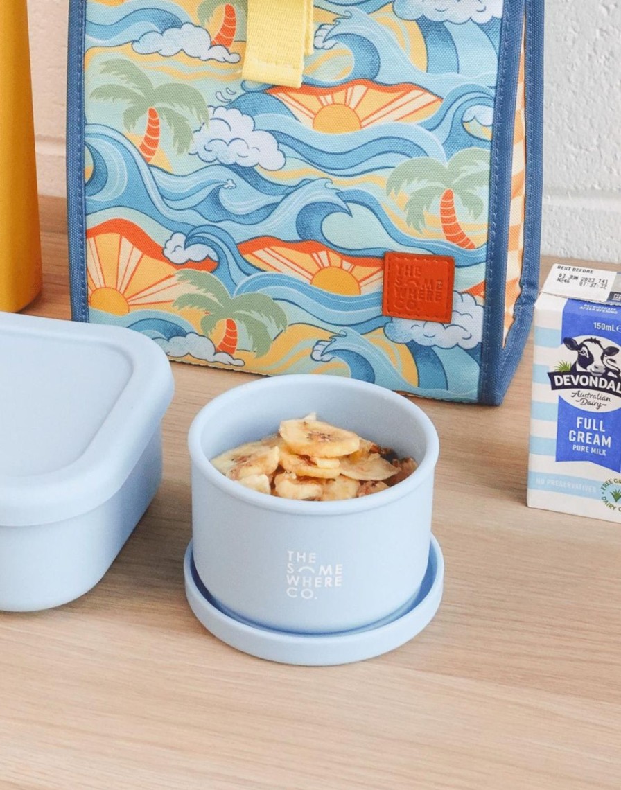 Lunch The Somewhere Co Silicone Lunch Boxes | Powder Blue Silicone Snack Box