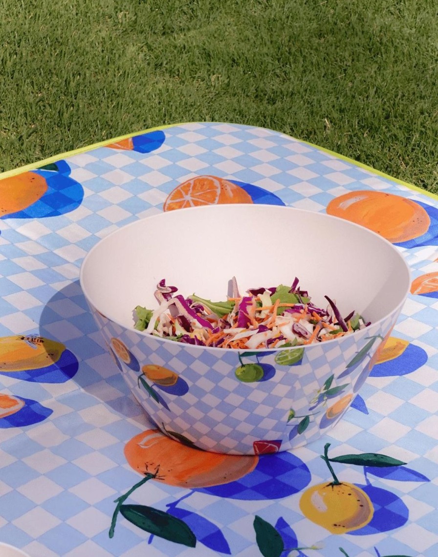 Picnic The Somewhere Co Bamboo Melamine Servingware | Sorrento Citrus Bamboo Melamine Large Bowl