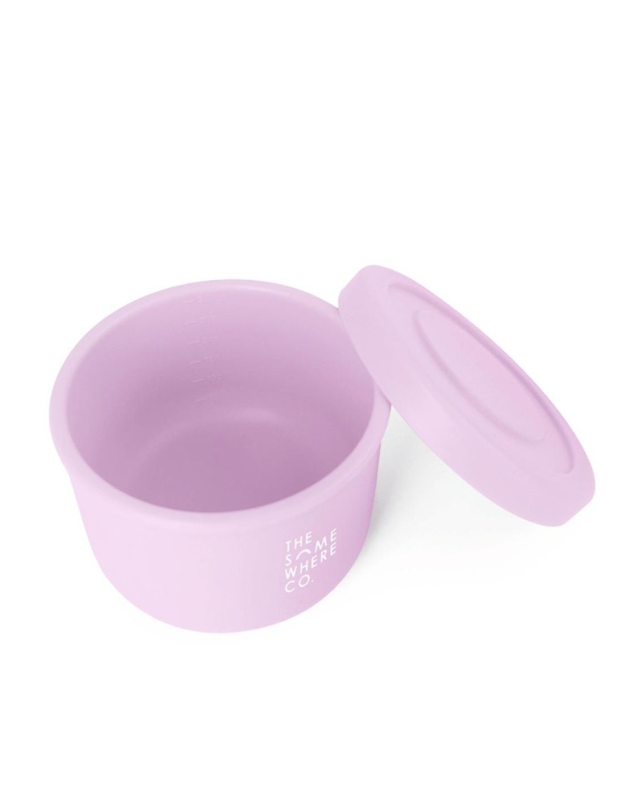 Lunch The Somewhere Co Silicone Lunch Boxes | Lilac Silicone Snack Box