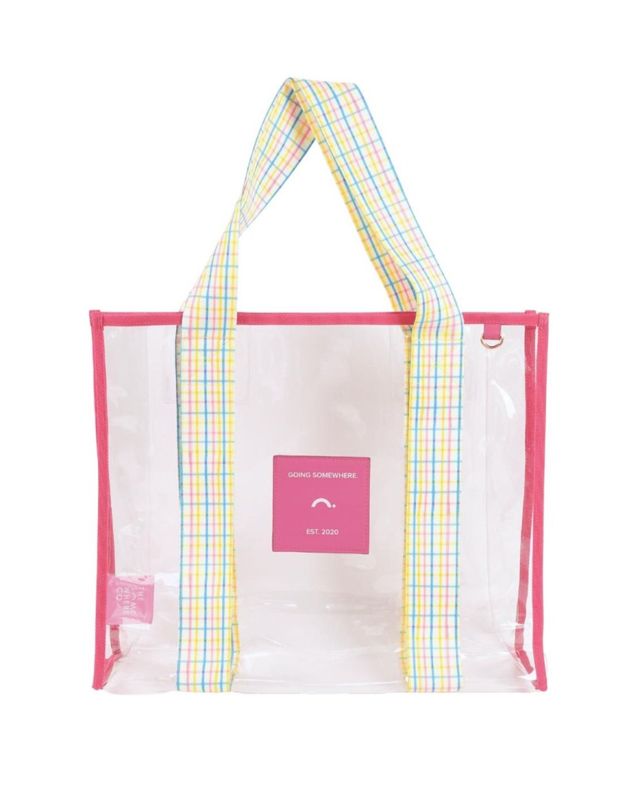 Bags + Accessories The Somewhere Co Cheeky Tote | Playful Plaid Cheeky Tote