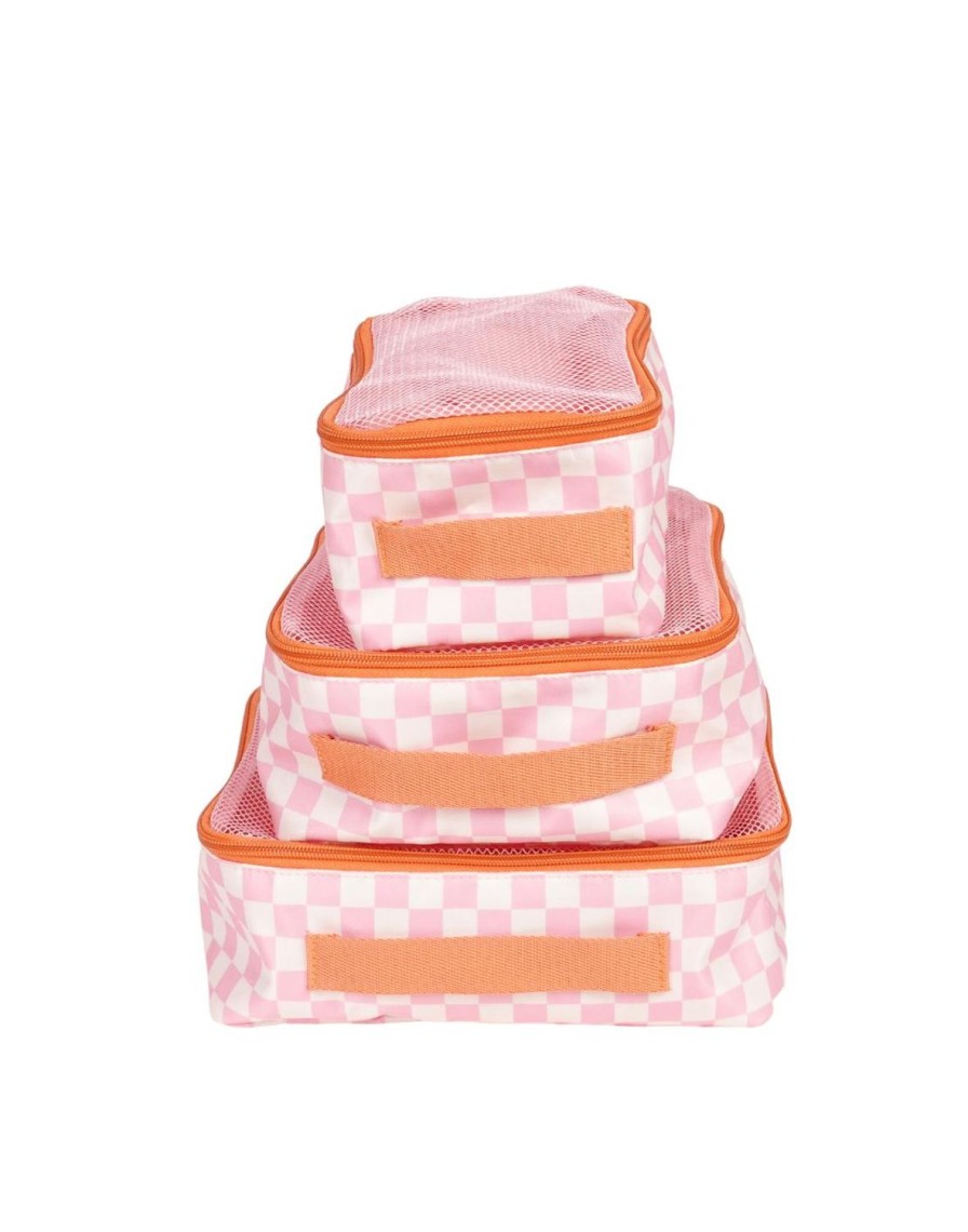 Bags + Accessories The Somewhere Co Packing Pals | Fairy Floss Check Packing Pals