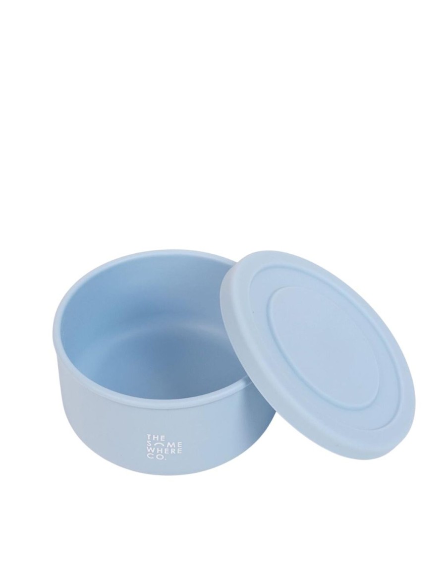 Lunch The Somewhere Co Silicone Lunch Boxes | Powder Blue Round Silicone Lunch Box