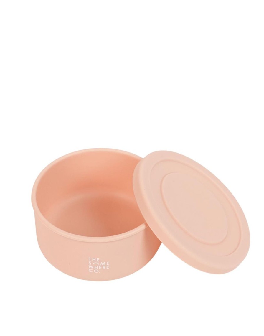 Lunch The Somewhere Co Silicone Lunch Boxes | Blush Round Silicone Lunch Box