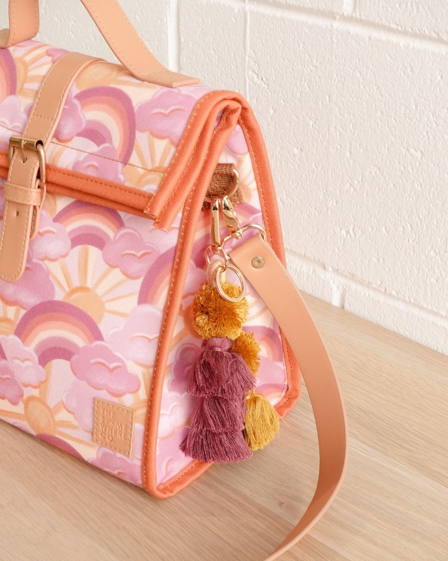 Bags + Accessories The Somewhere Co Pom Poms | Pom Pom Mustard & Plum