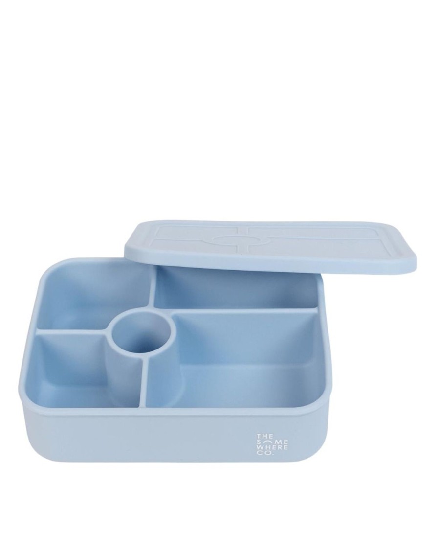 Lunch The Somewhere Co Silicone Lunch Boxes | Powder Blue Large Silicone Bento Lunch Box