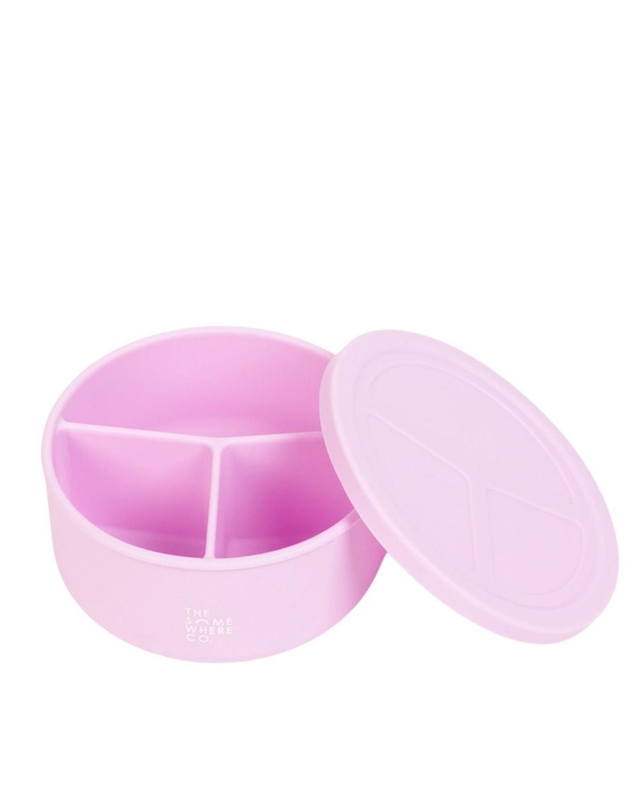 Lunch The Somewhere Co Silicone Lunch Boxes | Lilac Round Silicone Bento Lunch Box