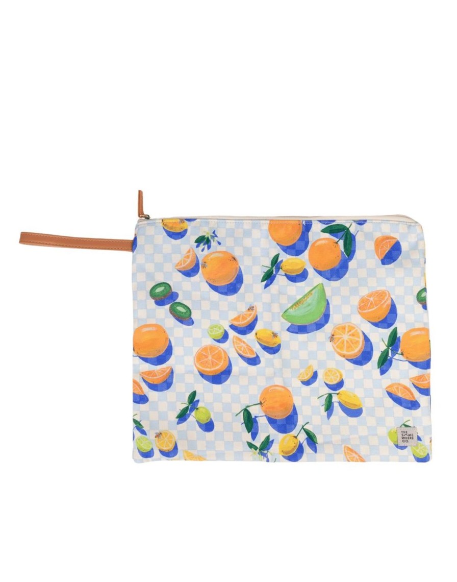 Bags + Accessories The Somewhere Co Wet Bags | Sorrento Citrus Large Wet Bag