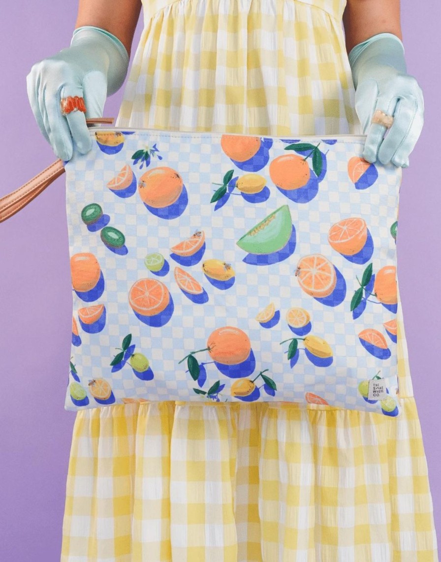 Bags + Accessories The Somewhere Co Wet Bags | Sorrento Citrus Large Wet Bag